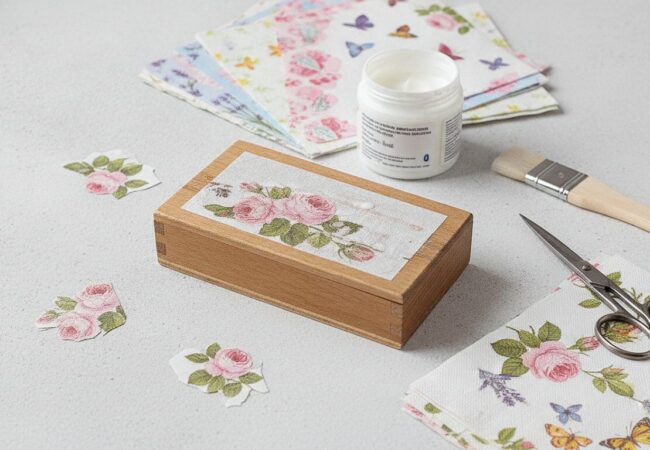 Decoupage — dekorowanie przedmiotów serwetkową techniką